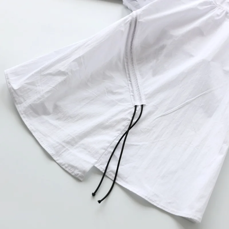 girls short sleeved drawstring bowknot dress 6