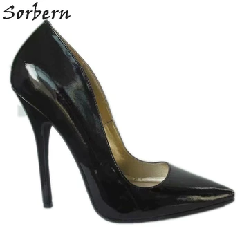 

Sorbern Fashion Slip Women Pumps High Heel Stilettos Pumps Women Shoes Stripper Pole Black Heels Plus Size Shoes New 14Cm Heel