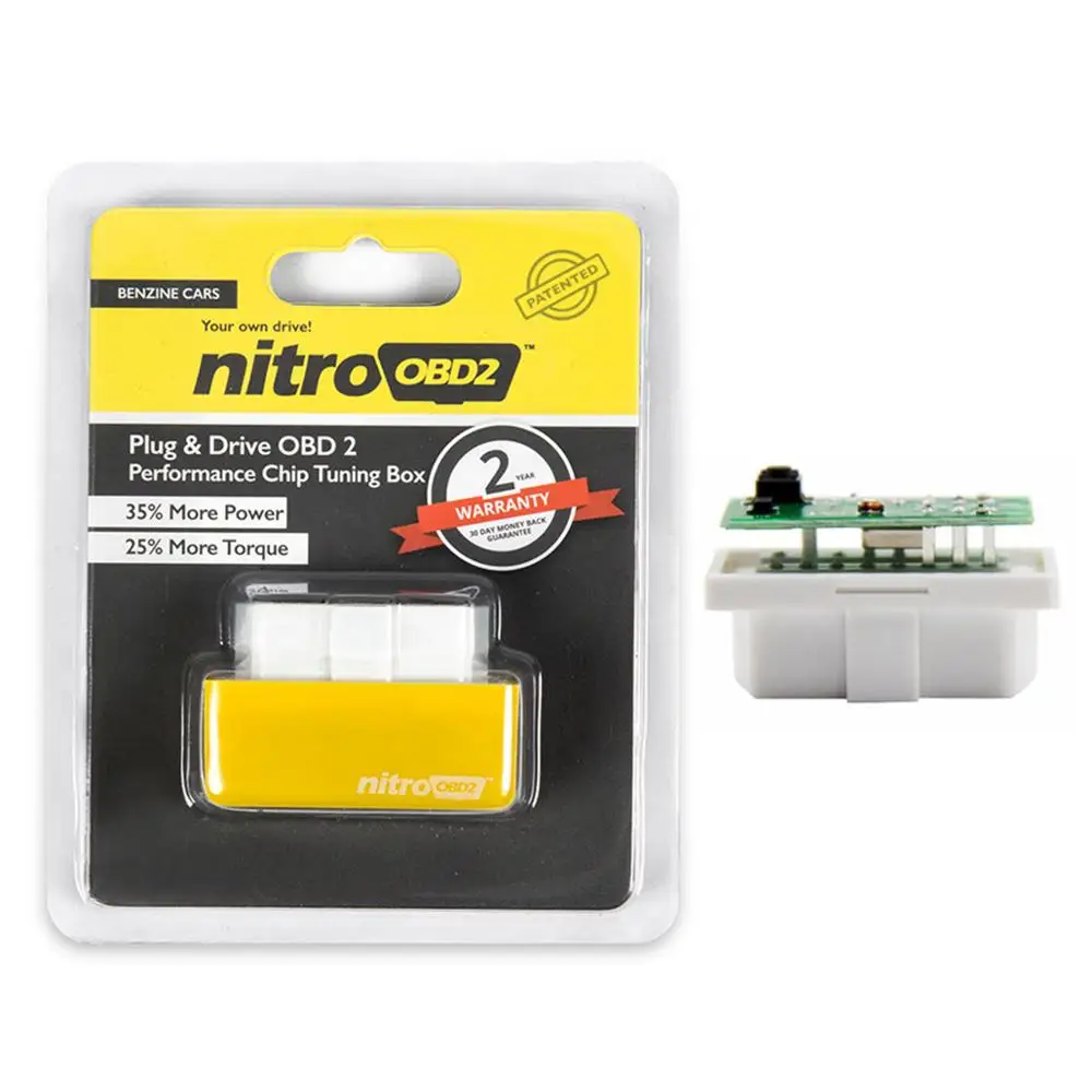 EcoOBD2 и Nitro OBD2 бензиновый штекер и производительность привода для Benzine Eco OBD2 ECU чип блок настройки 15% экономии топлива больше порошка - Цвет: Yellow Benzine