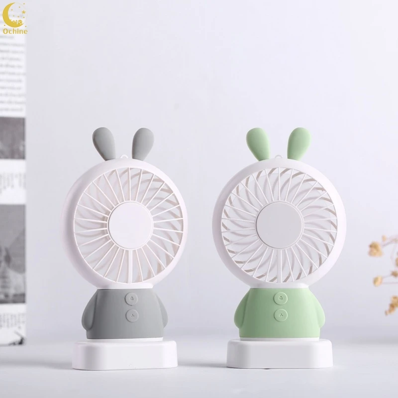 

Ochine Rabbit Mini Handheld Fan Bear Nightlight Usb Charging Fan