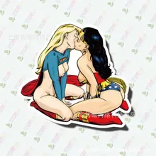 2016 new new Sexy beauties kiss lovely reflective Wall Sticker decoration accessories for Walls, refrigerators sticker