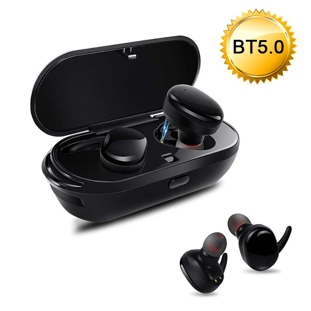 

5.0 Bluetooth Touch Control Hifi Earphone with Mic Waterproof TWS Wireless Earbuds Stereo Mic for Phone with Charger Box