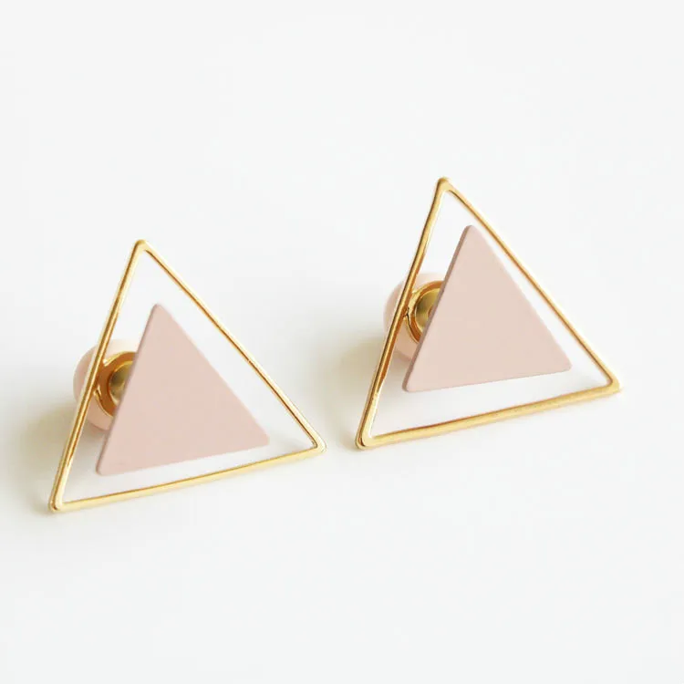 

fashion s925 Silver needle triangle earrings wholesale aretes de mujer modernos 2018 Birthday Gifts for women earring