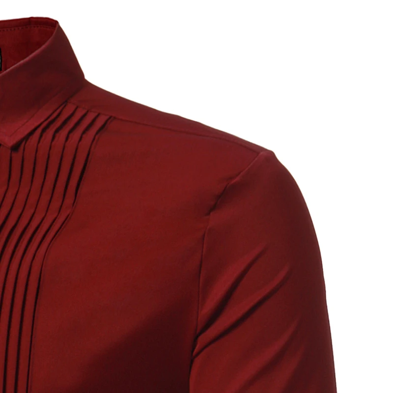 Solid Color Men Shirt Tuxedo Shirts Bridegroom Wedding Shirts Long Sleeve Slim Fit Casual Mens Dress Camisa Masculina XL long sleeve shirt men casual shirt