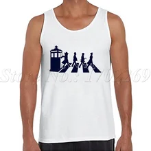 Мужские майки Doctor Who Abbey Road-синий мужской жилет с принтом хипстер с круглым вырезом забавные Модные майки