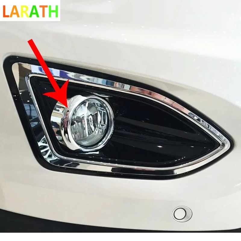 For Ford Edge 2015 ABS Chrome Auto Front Bottom Inside Fog Light Lamp Cover Trim Head Round Foglight Frame Car Styling | Автомобили и