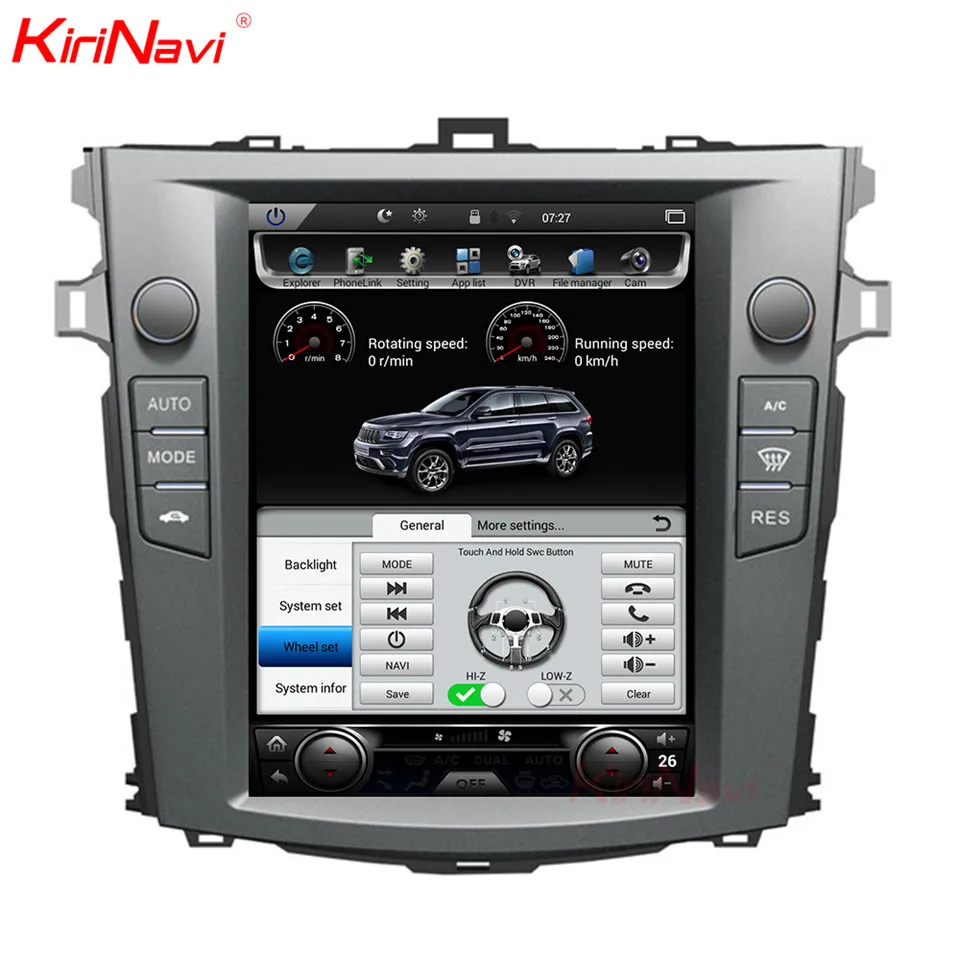 Sale KiriNavi Vertical Screen Tesla Style 10.4" Android 8.1 Car Radio For Toyota Corolla Android Auto GPS Navigation Car Dvd Player 2