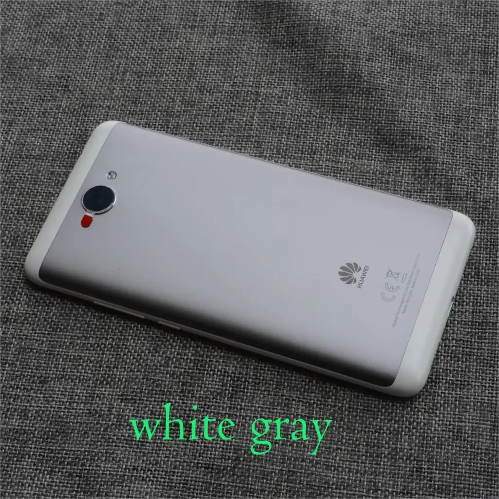 Аккумулятор задняя крышка корпус чехол для huawei Y7 - Цвет: white gray