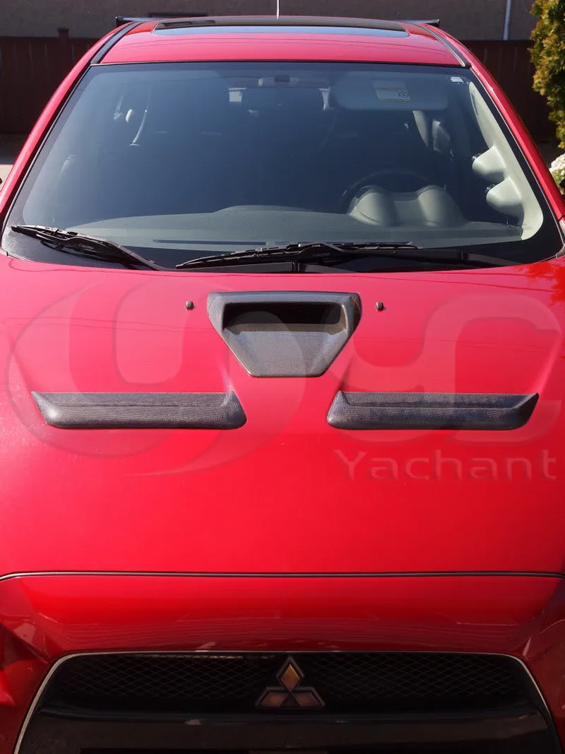 Автомобильный Стайлинг FRP стекловолокно передний капот вентиляционные отверстия Подходит для 2008-2012 Lancer Evolution EVO X EVO 10 CS стиль капот вентиляционные отверстия