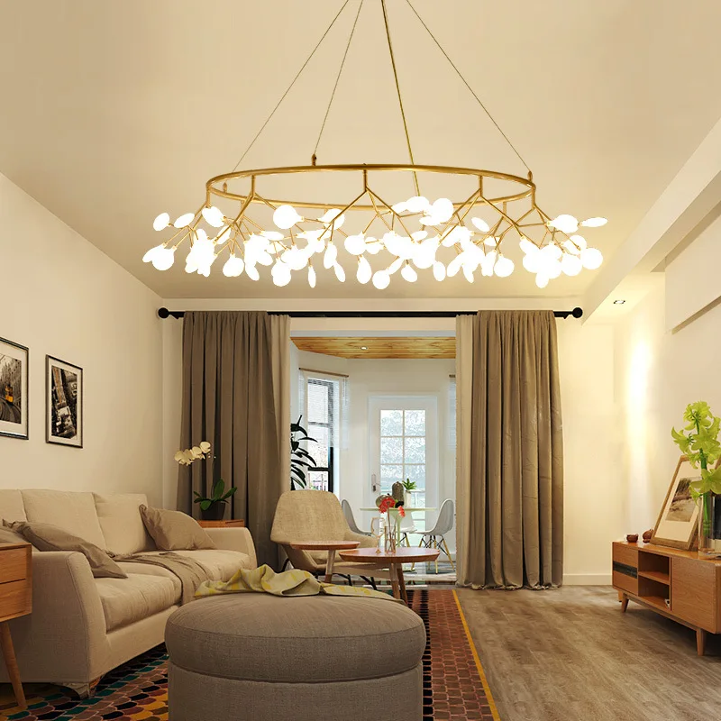 

lightning bug Arrival Spring Modern Led Pendant Minimalism For Dining Kitchen Bar AC85-265V iron Rose Gold Chandelier Fixtures