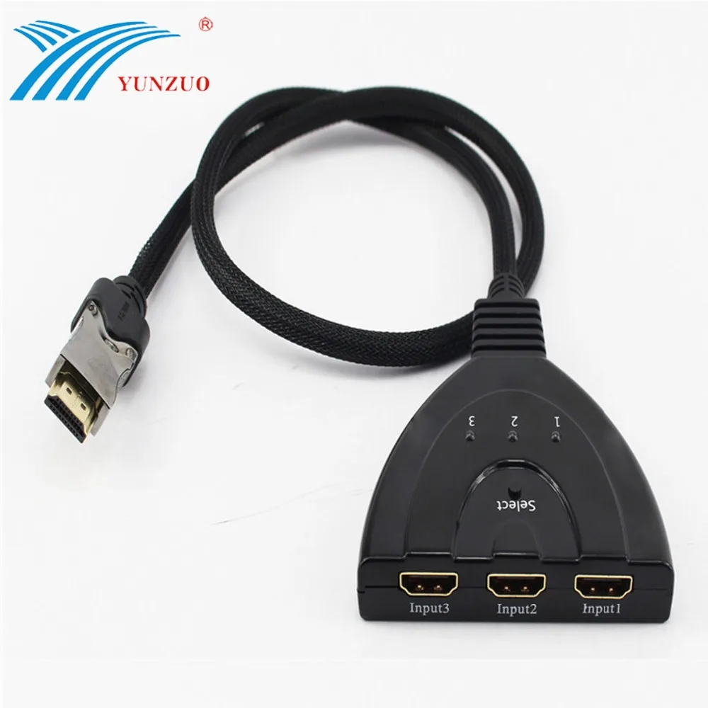 HDMI переключатель с пультом дистанционного управления 3x1 3 Порты и разъёмы