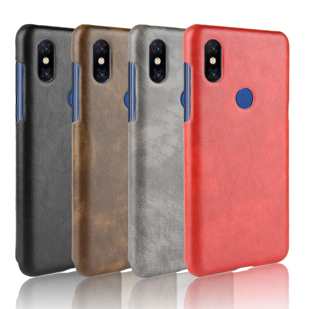 Per Xiao Mi Mi Mi X 3 Caso Xiao Mi Mi Mi X3 Del Litchi Della Pelle Del Modello Dell'Unità Di Elaborazione Di Cuoio E Pc Coprilibro Per Xiao Mi Mi Mi X