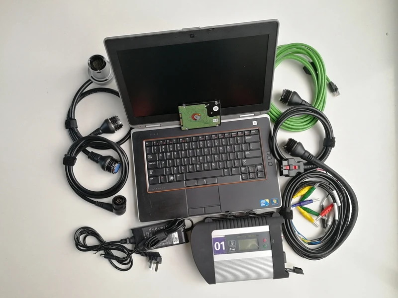Профессиональный инструмент для диагностики авто Mb Star C4 SD подключения C4+ Б/у ноутбук компьютеры E6420 I5 4G V12. программное обеспечение 320 Гб HDD