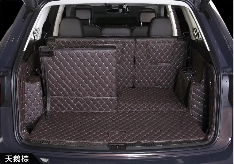 Full Rear Trunk Tray Liner Cargo Mat Floor Protector foot pad mats for 17 18 Volkswagen VW Atlas