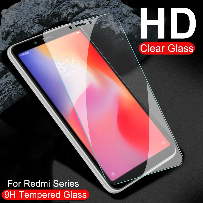

FHVUMX Tempered Glass For Xiaomi Redmi 6A 6 Pro S2 5 Plus 5A 4A 4X Note 4 4X 5 5A Pro Screen Protector 9H Protective Film Case