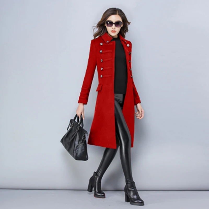 Kopen Winter Grote size S 3XL Wol Vrouwen Jas Jas 2018 Herfst Mode Mid lange Hoge kwaliteit Double Breasted Vrouwelijke Bovenkleding ll582