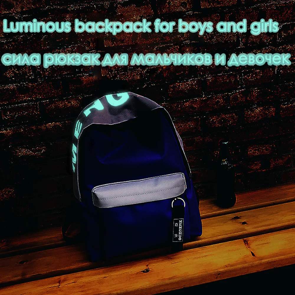 Menghuo 2016 New Design Unisex Women Luminous Backpacks 5 Colors Men Backpack Canvas School Bags For Teenagers Backpack Mochila (36)