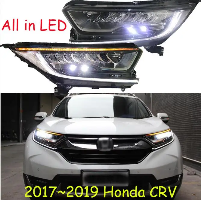 2019y автомобиль bumer головной свет для Honda CR-V CRV фары автомобильные аксессуары все в светодиодный налобный противотуманный фонарь для CR V CRV фары - Цвет: white yellow turn