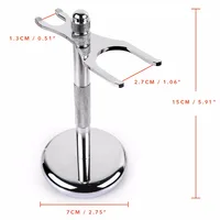 QSHAVE Men uchwyt na golarkę ze stali nierdzewnej pędzel do golenia stojak bezpieczeństwa Razor It uchwyt na golarkę 15cm uchwyt na maszynkę do golenia i szczotka nie w tym 4