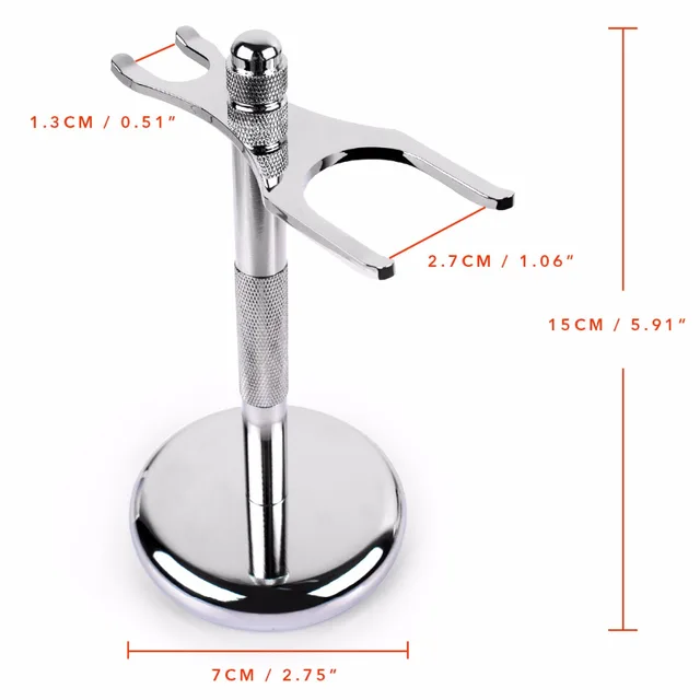 QSHAVE Men uchwyt na golarkę ze stali nierdzewnej pędzel do golenia stojak bezpieczeństwa Razor It uchwyt na golarkę 15cm uchwyt na maszynkę do golenia i szczotka nie w tym 4