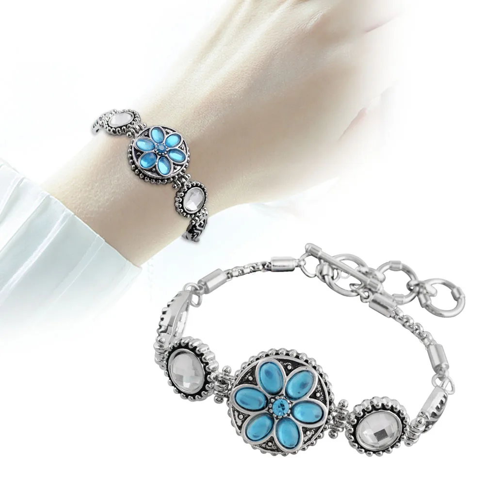 

2018 Classic Fashion Link Chain Charm Bracelet for Women Snap Jewelry Simple Style Bracelets Bangles Party Gift 18mm Snaps
