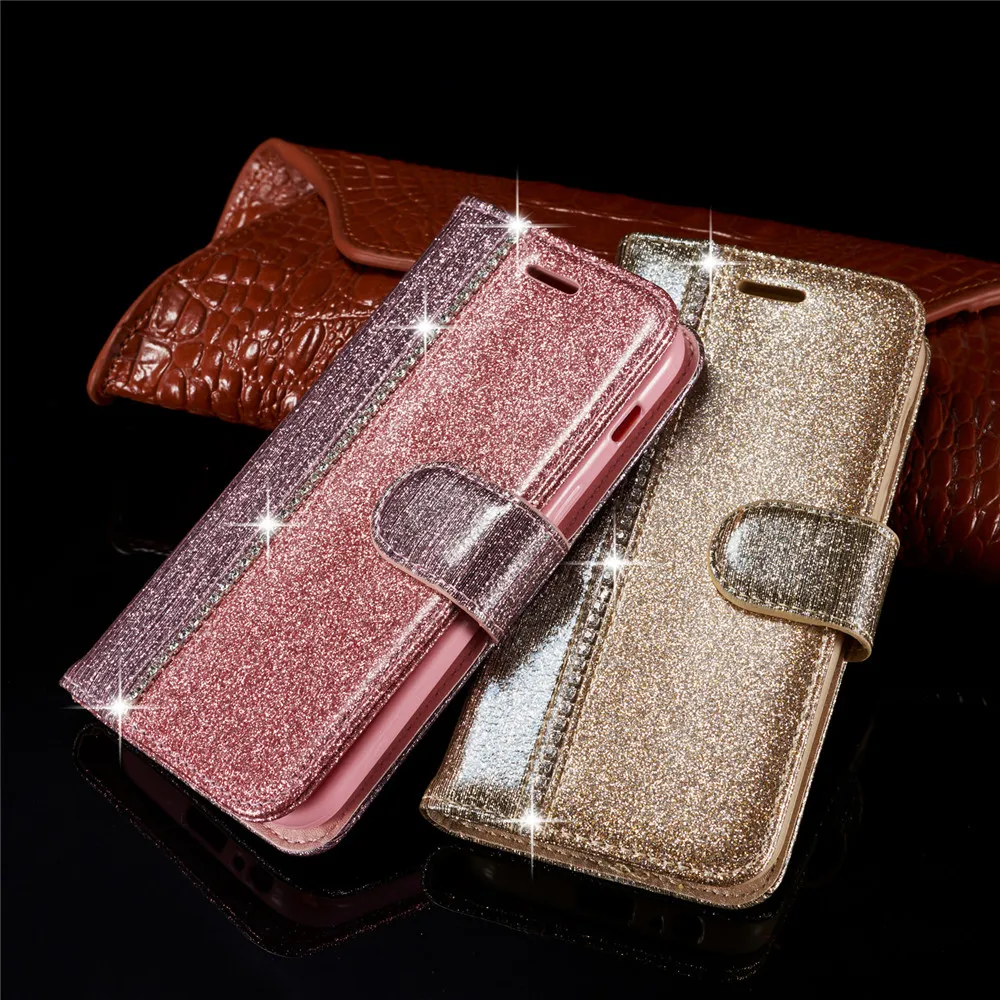 

For Samsung A5 2017 SM-A520F Case Luxury Glitter Rhinestone Wallet Book Case on for SAMSUNG Galaxy A5 2017 A520F A 5 2017 Cover