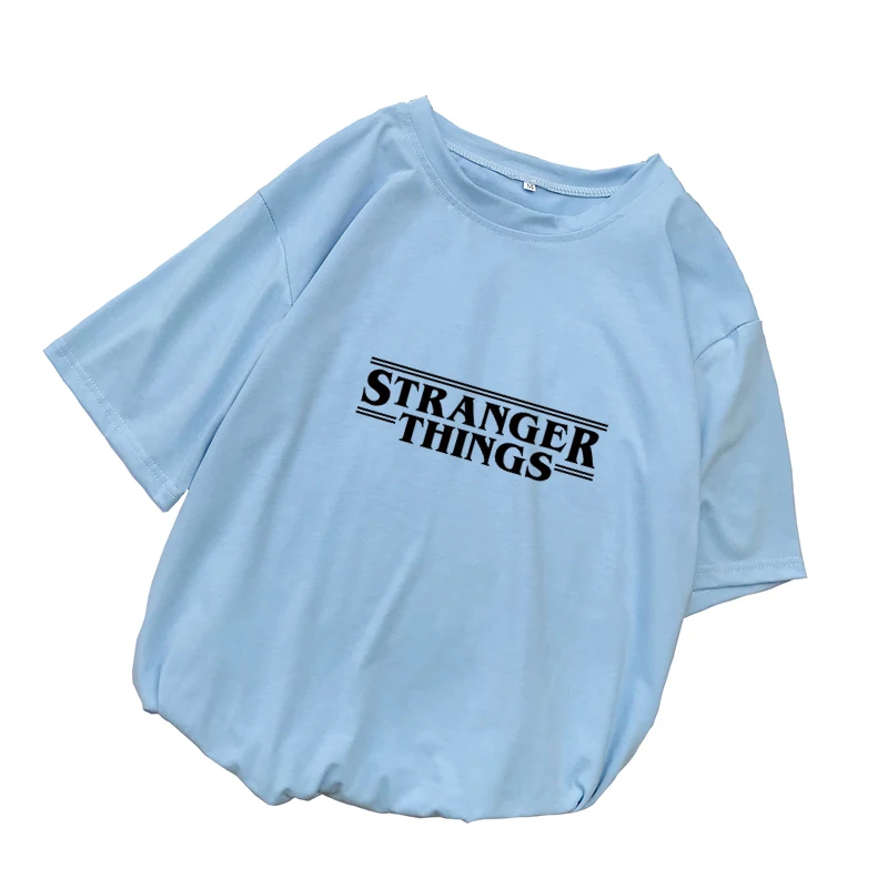 Summer Fashion Stranger Things Letter Print T Shirt Women Harajuku Casual Short Sleeve Streetwear Tshirt Tops Tee Camiseta Mujer (5)