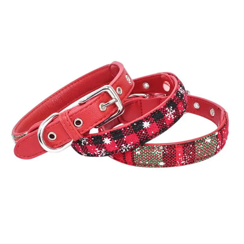 

Christmas New Snowflake Design Dog Collar Cloth Collar Multi-Color Pet Party Festive Accessories