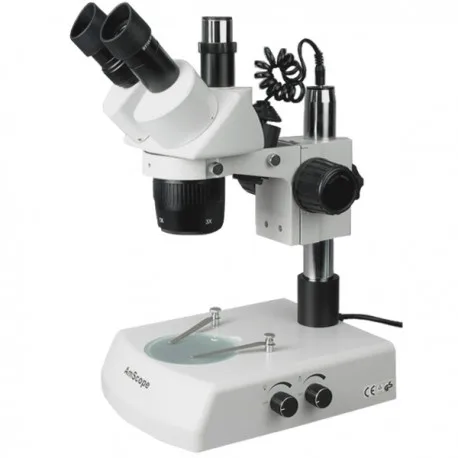 AmScope 10X-15X-30X-45X Тринокулярный стереомикроскоп с верхними и нижними огнями SW-2T13Y