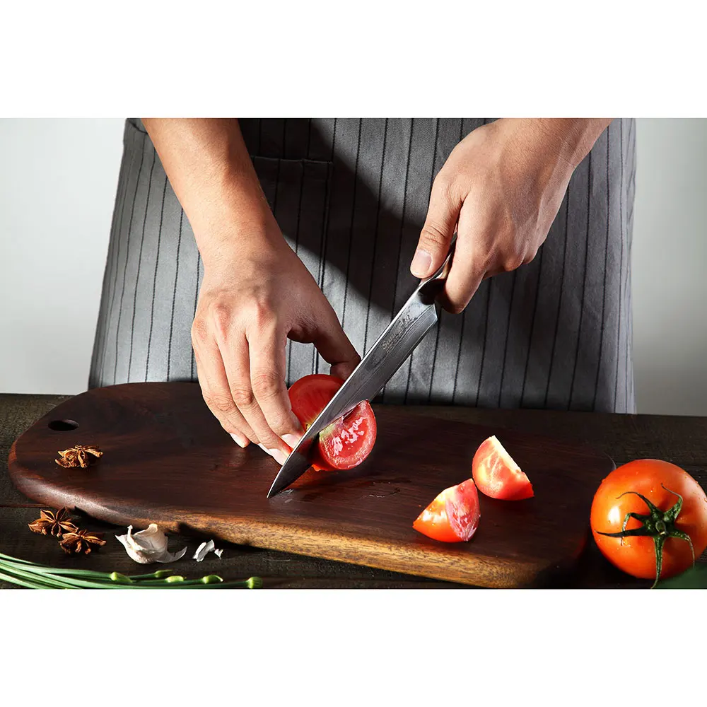 SUNNECKO 7 шт. набор кухонных ножей шеф-повара слайсер Универсальный Кливер нож японский Дамаск VG10 сталь острый G10 Ручка режущие инструменты