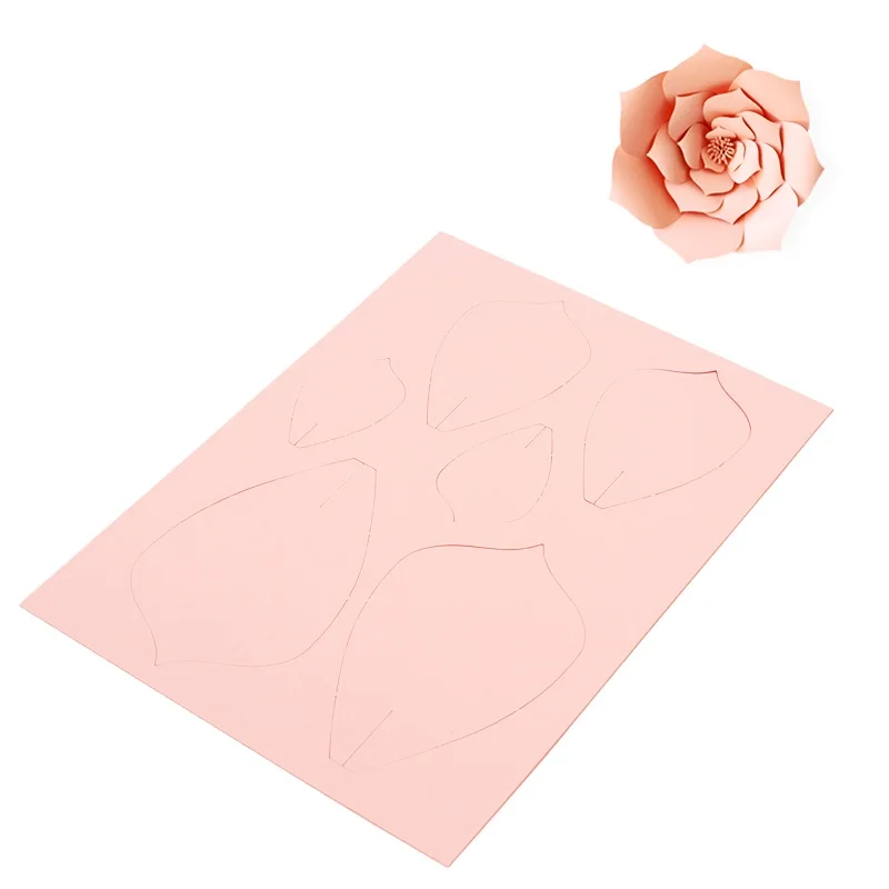 2 шт бумажный цветок шаблон, DIY набор и Цветочный центр сделать свой собственный бумажный цветок полный комплект | гигантский бумажный цветок DIY Полный комплект - Цвет: light pink