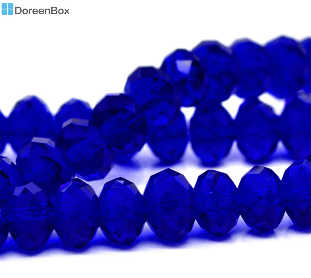 

Doreen Box hot- Dark Blue Crystal Glass Faceted Beads 8x6mm,Approx 360Pcs(B11648)