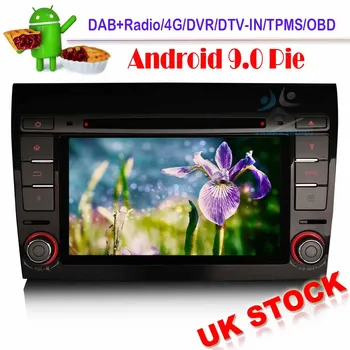 

7" Android 9.0 Car Stereo GPS Navigation Sat Nav Bluetooth for FIAT BRAV 2007--2014 DVD GPS HeadUnit Bluetooth DAB+ WIFI SWC OBD