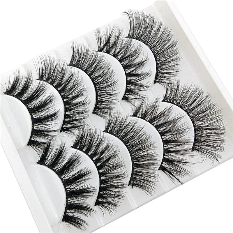 5 пар 3D ресниц Длинные удлиненные натуральные накладные ресницы женские глаза макияж косметические инструменты натуральные ресницы популярные ресницы