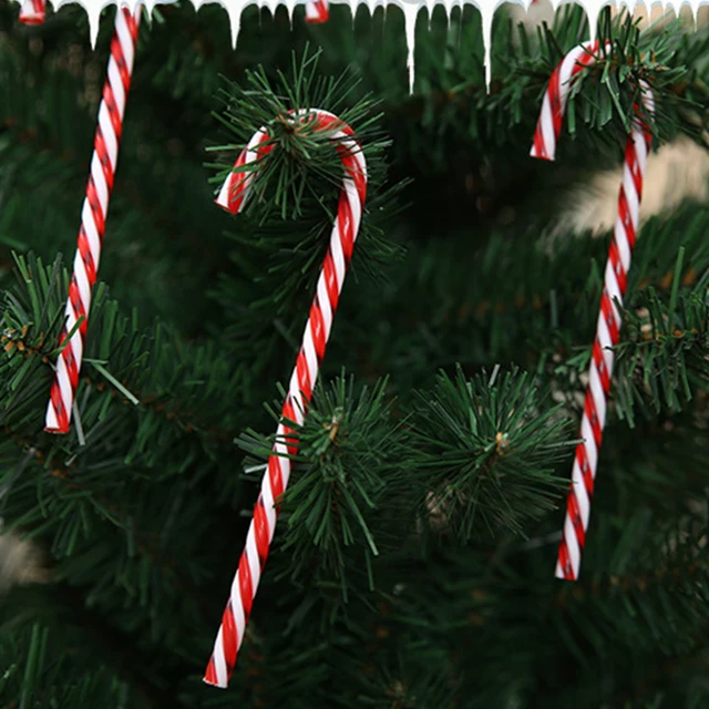 6 pz/lotto Candy Stampella Ciondolo Decorazione Albero Di Natale Appeso Ornament 6 pz/lotto Candy Stampella Ciondolo Decorazione Albero Di Natale Appeso Ornament
