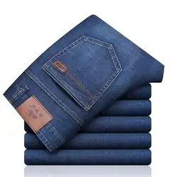 Laoyeche бренд 2019 Новинка весна лето молнии процесс стирки средняя талия деним Длинные мужские джинсы размера плюс 42