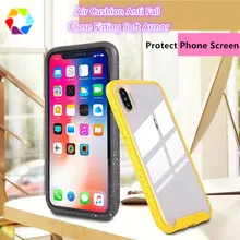 

2019 New 6 Colors, Anti Break Screen Shockproof for iPhone 6 6S 7 8 Plus X XS XR XS Max Back Clear Protection Cover Shell