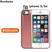 Чехол для аккумулятора Runboss 4000 мАч для iPhone 5, чехол для внешнего зарядного устройства для iPhone 5S, чехол для резервного зарядного устройства для iPhone SE
