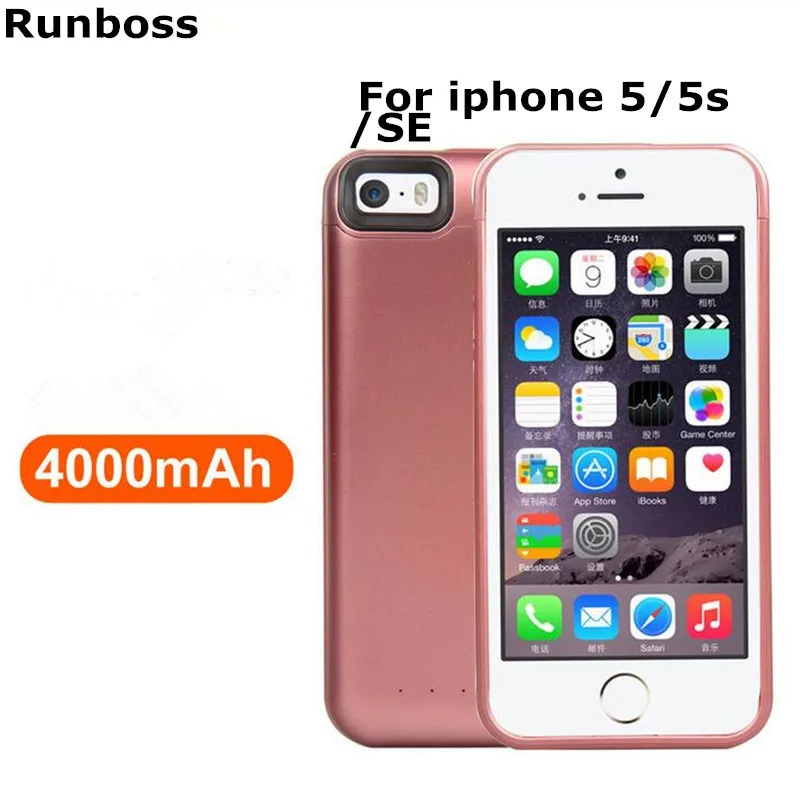 

Runboss 4000mAh For iPhone 5 Battery Case External Battery Charger Case For iPhone 5S Backup Charger Case For iPhone SE