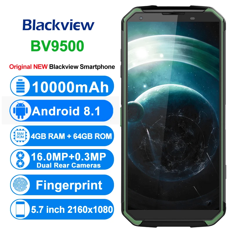 Оригинальный мобильный телефон Blackview BV9500 4G Android 8 1 4 Гб + 64 ГБ восьмиядерный