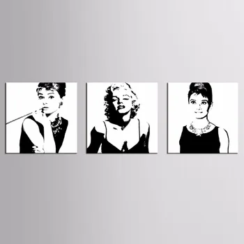 

Canvas Prints Marilyn Monroe Portrait Canvas Art Home Decor Wall Art Wall Pictures American Actress Painting 3pcs