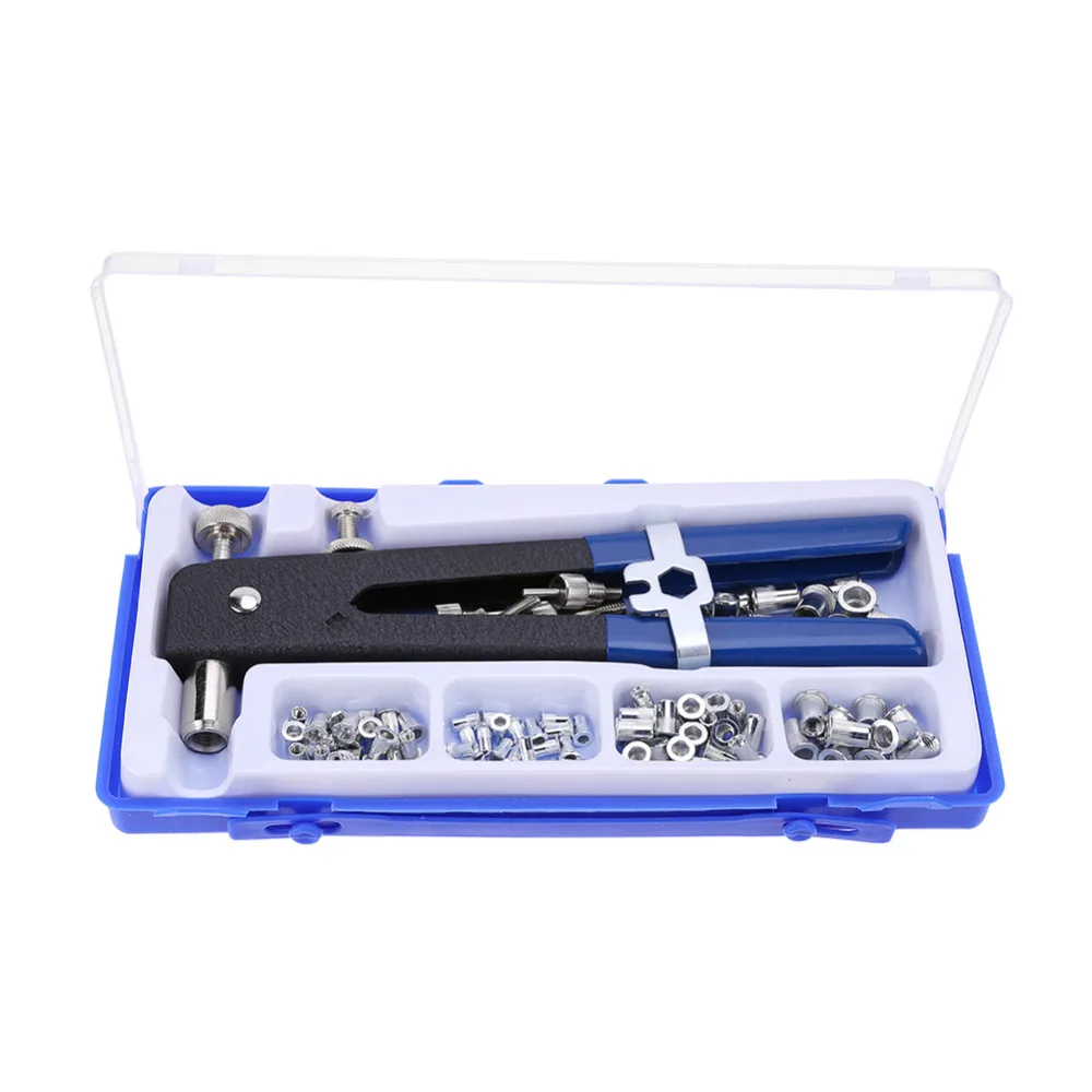 86pcs Hand Riveter Nut Rivet Gun Kit M3-M8 Manual Threaded Nut Rive Tool kit Stainless Steel Nuts Metric Thread For Screws 86pcs Hand Riveter Nut Rivet Gun Kit M3-M8 Manual Threaded Nut Rive Tool kit Stainless Steel Nuts Metric Thread For Screws
