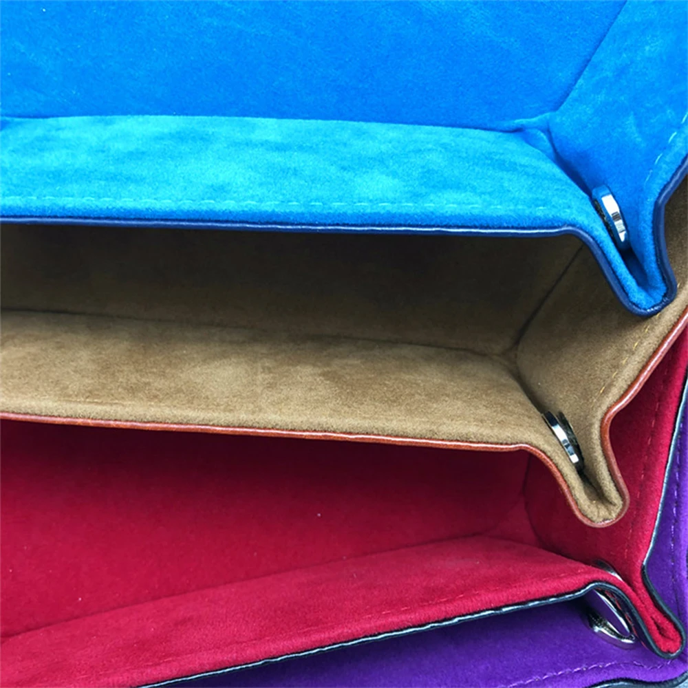 Polygon Board PU Leather Dice Plate Storage plate Bar Nightclub Game Board Gift Storage Tray