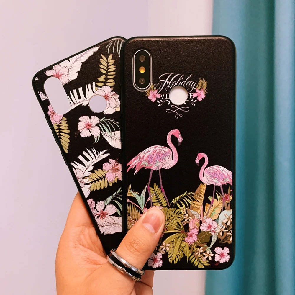 Мягкий силиконовый чехол для Xiaomi Mi 8 SE A1 A2 Lite Redmi Note 5 Plus 3 6 7 6A Pro S2 Pocophone F1 Flamingo с