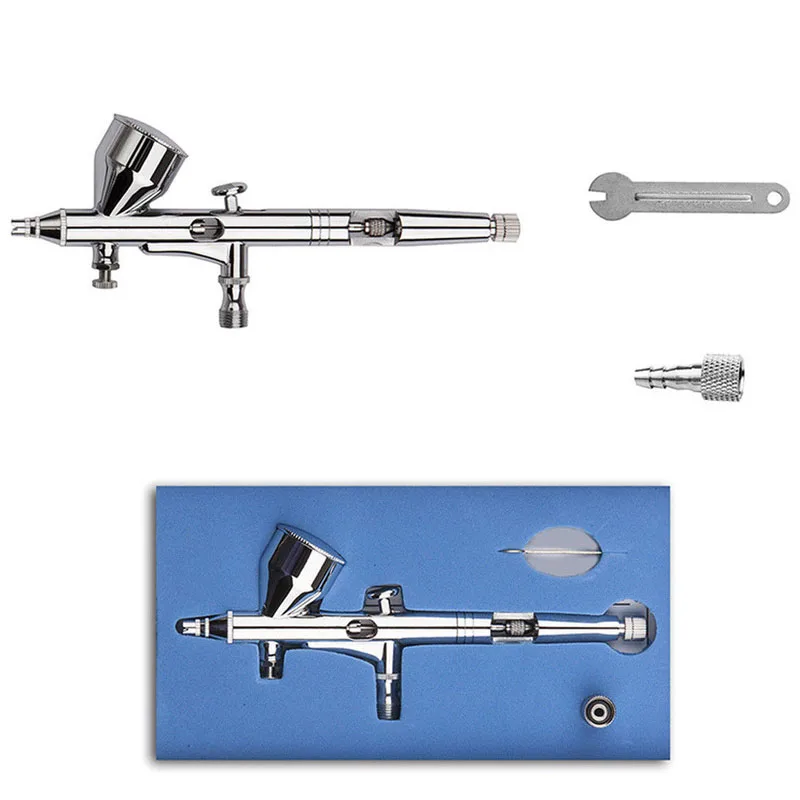 

0.2mm Gravity Feed Dual Action Airbrush Paint Spray Gun Kit Tattoo Nail Tool HD - 180 Airbrush For Artwork Painting Cake Model