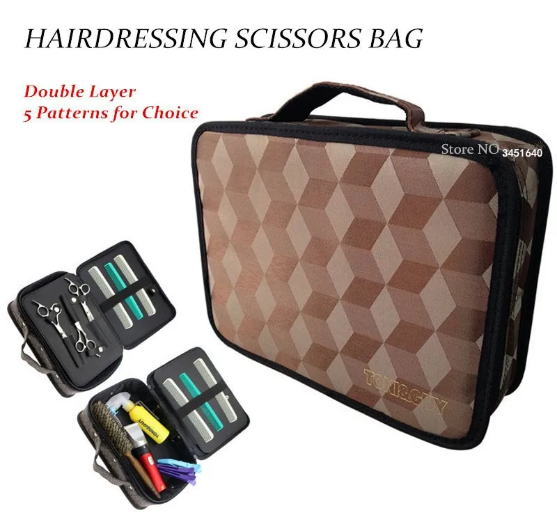 New Professional Barber PU Leather Hair Scissors Bag Salon Hairdressing