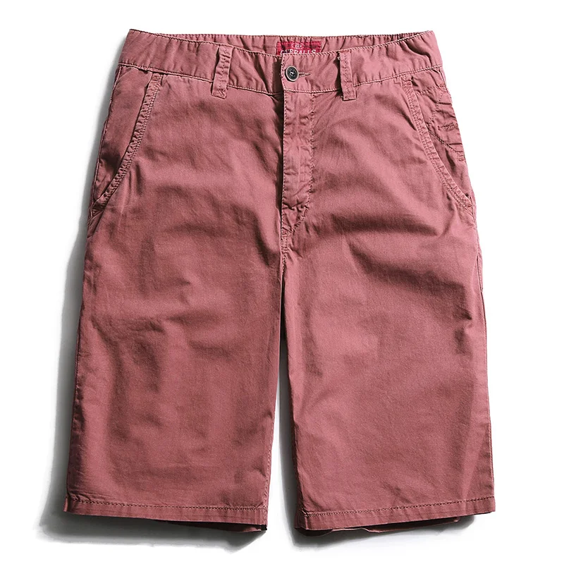 Рубашки домашние Для мужчин Cargo Short Для мужчин s летние хлопковые красивые брендовые шорты по колено большой Размеры Для мужчин Стиль короткие Homme Marque 127 - Цвет: Розовый