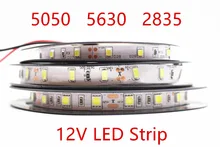 DC 12V RGB Led Strip 5050 5630 2835 SMD Non Waterproof 5M 60Led M Led Stripe