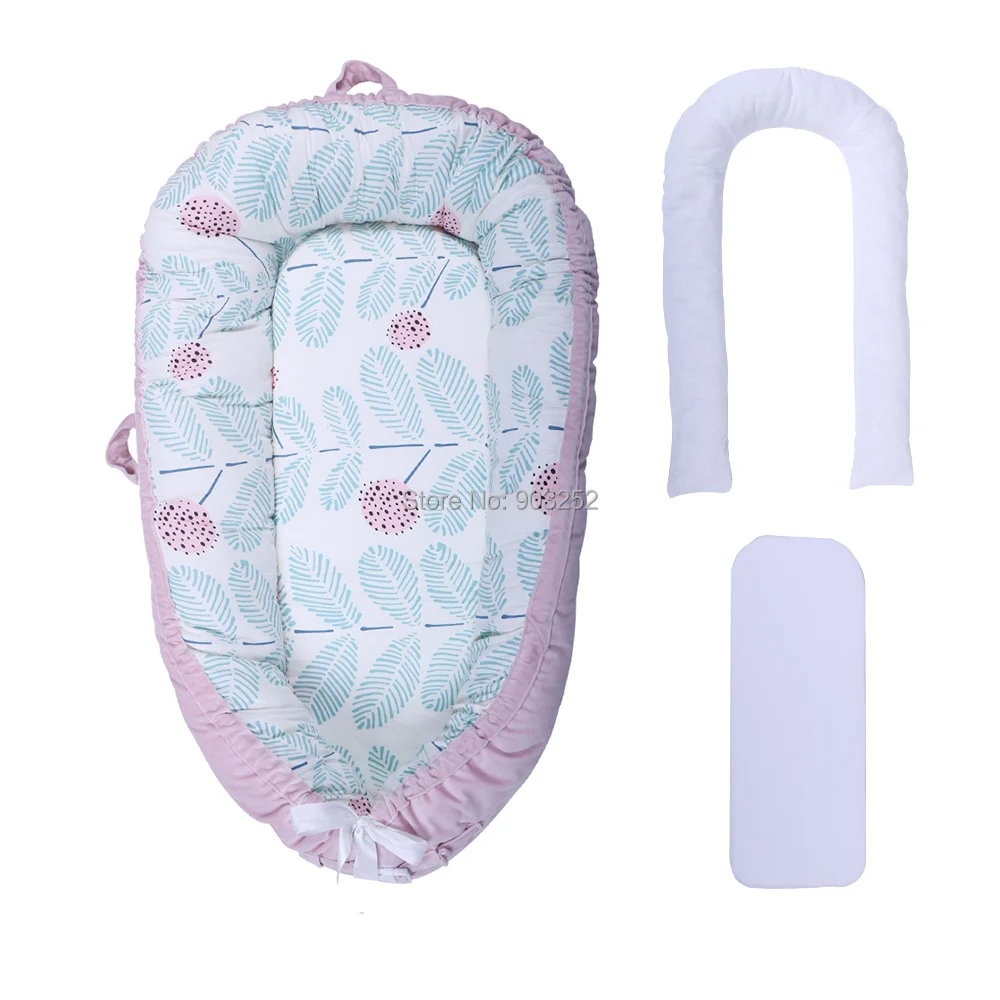 [Полностью разборный] детский шезлонг для новорожденного, двусторонняя переносная кроватка для сна
