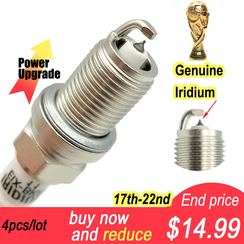 IRIDIUM Spark Plug EIX-BKR6-11 4pcs suitable for infiniti fx35 ls430 caldina kia soul gmc lpg chevrolet aveo geely mk celica IRIDIUM Spark Plug EIX-BKR6-11 4pcs suitable for infiniti fx35 ls430 caldina kia soul gmc lpg chevrolet aveo geely mk celica